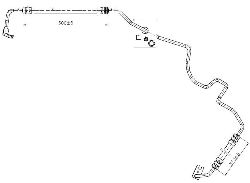 Triscan hydraulikslange 851624001, servostyring, Opel Insignia A